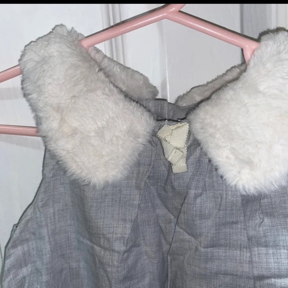 Gap baby girl fur colar dress 18-24months - Picture 6 of 10